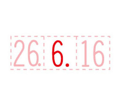 日付差替コマ タートスタンパー丸型 16号 月 12ヶ月分×2